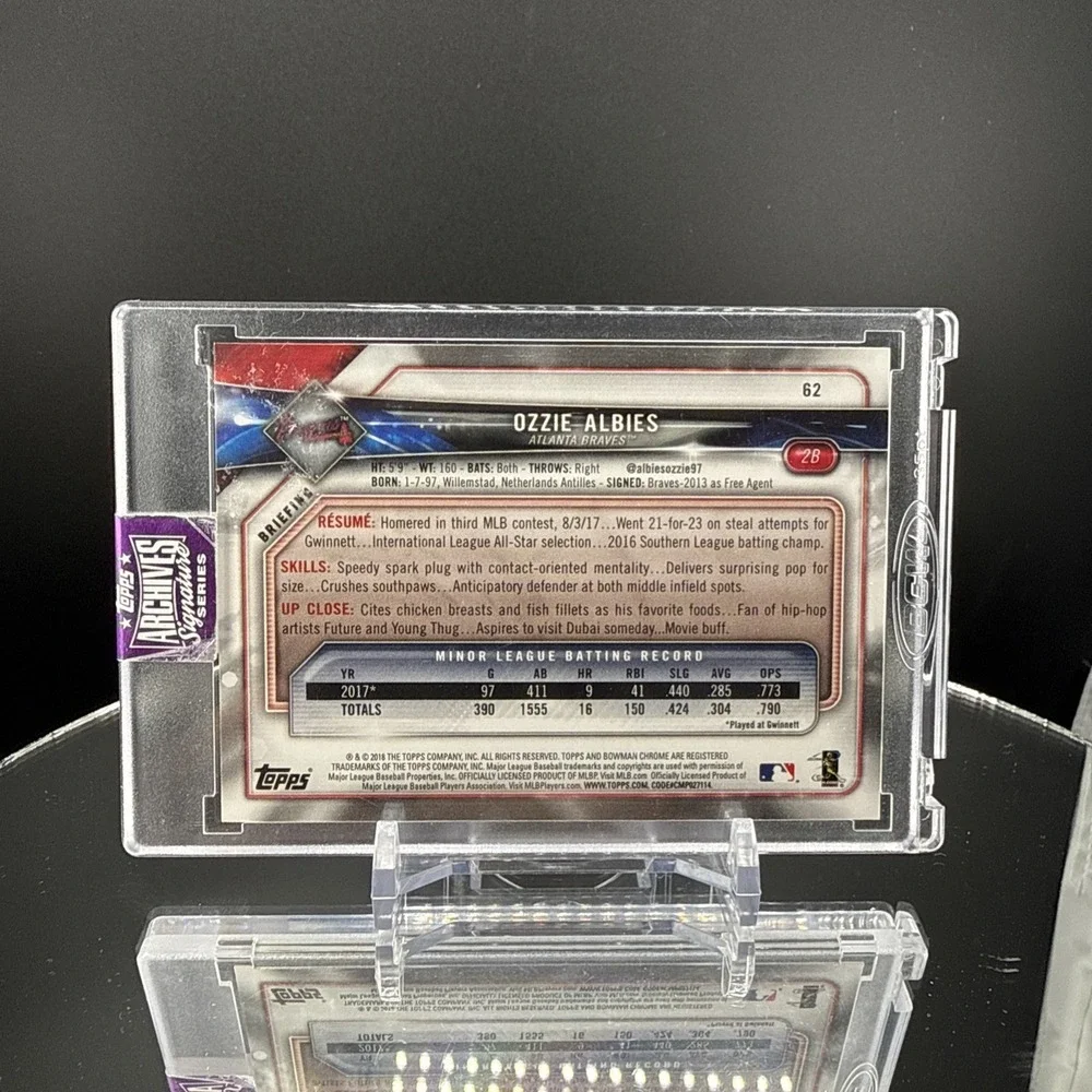 2018 Topps Archives Signature Series Bowman Ozzie Albies Autograph /50 RC